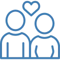 Icon for couples counseling and relationship therapy at Great Lakes Wellness.